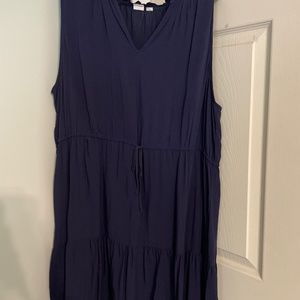 Dress with cinched waist